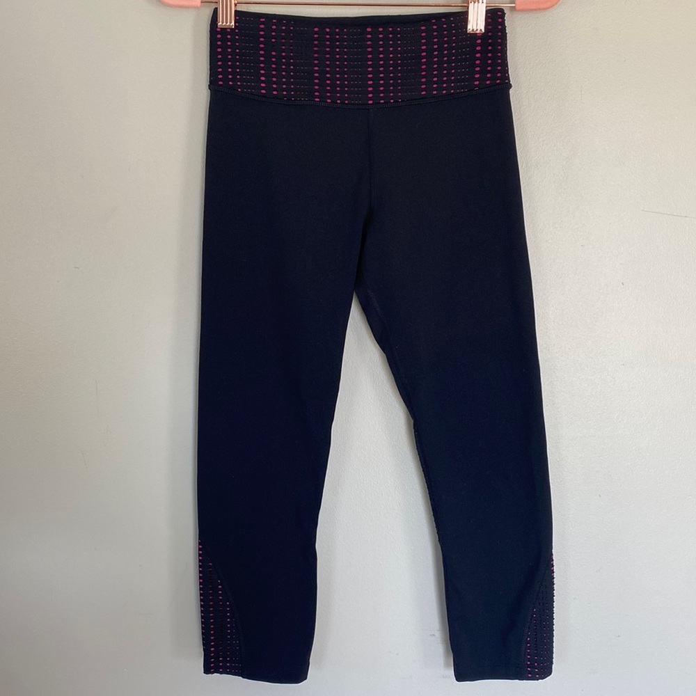 Express Exp Core Performance Crop Leggings - Blac… - image 2